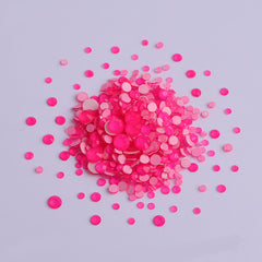 Mixed Sizes Pink FlatBack Neon Rhinestones For Nail Art WholesaleRhinestone