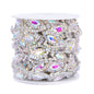 Sew-on Crystal AB Glass Raindrop Rhinestone Trim Chain Applique RA905 WholesaleRhinestone