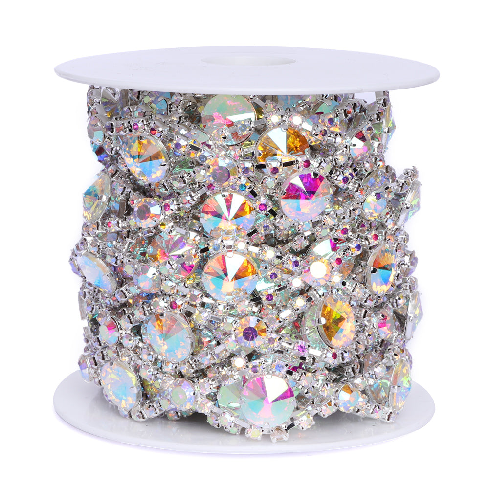Seau-On-Kristall-AB-Glas Rivoli Strasskette Applique RA553 Zweitbild