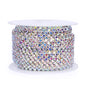 Sew-on Crystal AB Glass Round Rhinestone Trim Chain Applique RA1124 WholesaleRhinestone