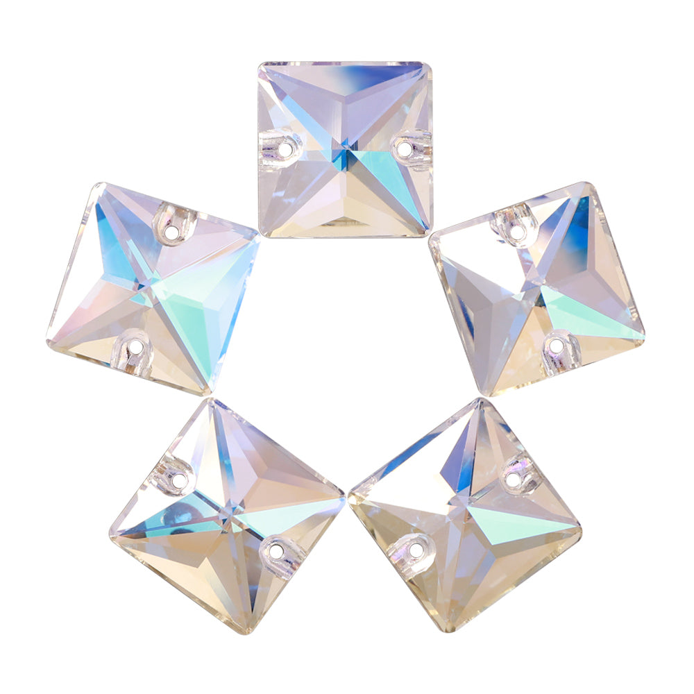 Moonlight Square Shape High Quality Glass Sew-on Rhinestones WholesaleRhinestone