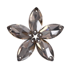 Satin Navette Shape High Quality Glass Sew-on Rhinestones WholesaleRhinestone