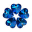 Bermuda Blue XILION Heart High Quality Glass Rhinestone Pendant WholesaleRhinestone