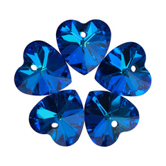 Bermuda Blue XILION Heart High Quality Glass Rhinestone Pendant WholesaleRhinestone