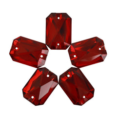 Siam Octagon Shape High Quality Glass Sew-on Rhinestones WholesaleRhinestone