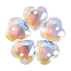 Crystal Shimmer Heart Cut High Quality Glass Rhinestone Pendant WholesaleRhinestone