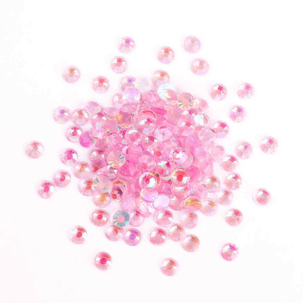 Light Pink Rhinestone Aurora Light Pink Unfoiled Glass Flat Back Rhinestones ...