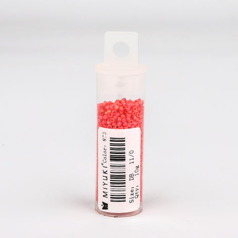 Miyuki Delica Seed Beads 11/0 Matte Opaque Coral AB DB-873 WholesaleRhinestone
