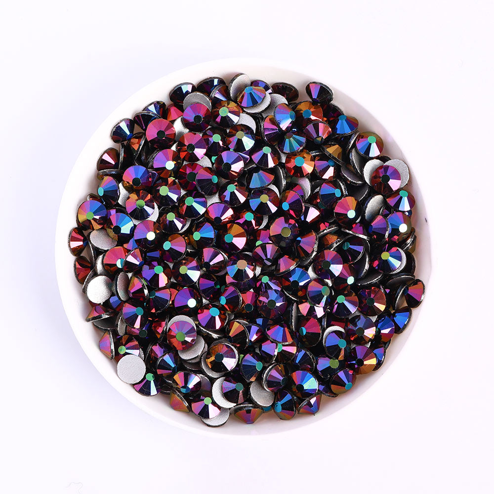 Magic Rose Gold Glass Flatback Rhinestones Silver Back Secondary image