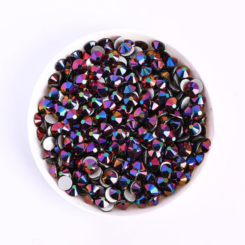 Magic Rose Gold Glass FlatBack Rhinestones Silver Back WholesaleRhinestone