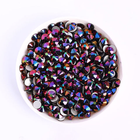 Magic Rose Gold Glass FlatBack Rhinestones Silver Back WholesaleRhinestone