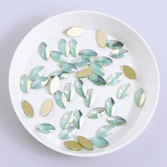 Navette Shape Green Opal Flat Back Fancy Rhinestones WholesaleRhinestone