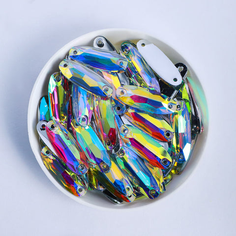 Oval Crystal AB Resin Sew-on Rhinestones For Dance Costume WholesaleRhinestone