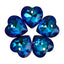 Bermuda Blue Heart Cut High Quality Glass Rhinestone Pendant WholesaleRhinestone