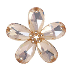 Golden Shadow Drop Shape High Quality Glass Sew-on Rhinestones WholesaleRhinestone