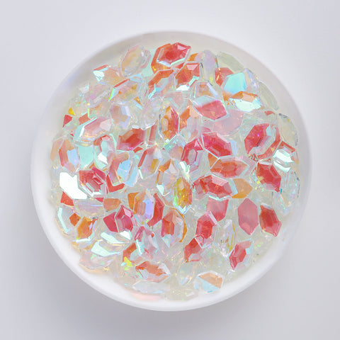 Elongated Hexagon Shape Starry Sky Flat Back Fancy Rhinestones WholesaleRhinestone