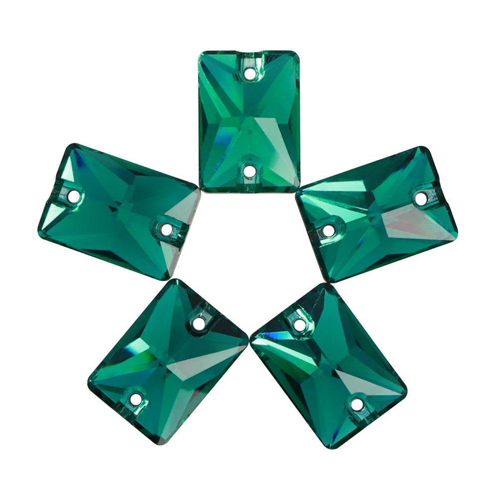 Emerald Rectangle Shape High Quality Glass Sew-on Rhinestones WholesaleRhinestone
