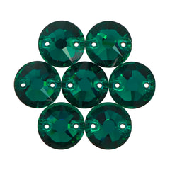 Emerald XIRIUS Round Shape High Quality Glass Sew-on Rhinestones WholesaleRhinestone