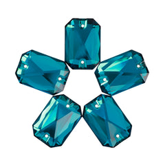 Indicolite Octagon Shape High Quality Glass Sew-on Rhinestones WholesaleRhinestone