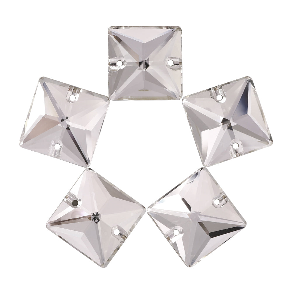 Crystal Square Shape High Quality Glass Sew-on Rhinestones WholesaleRhinestone