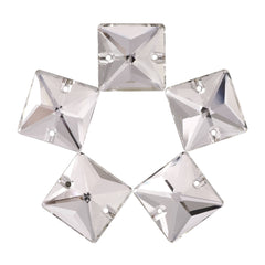 Crystal Square Shape High Quality Glass Sew-on Rhinestones WholesaleRhinestone