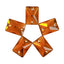 Tangerine Rectangle Shape High Quality Glass Sew-on Rhinestones WholesaleRhinestone