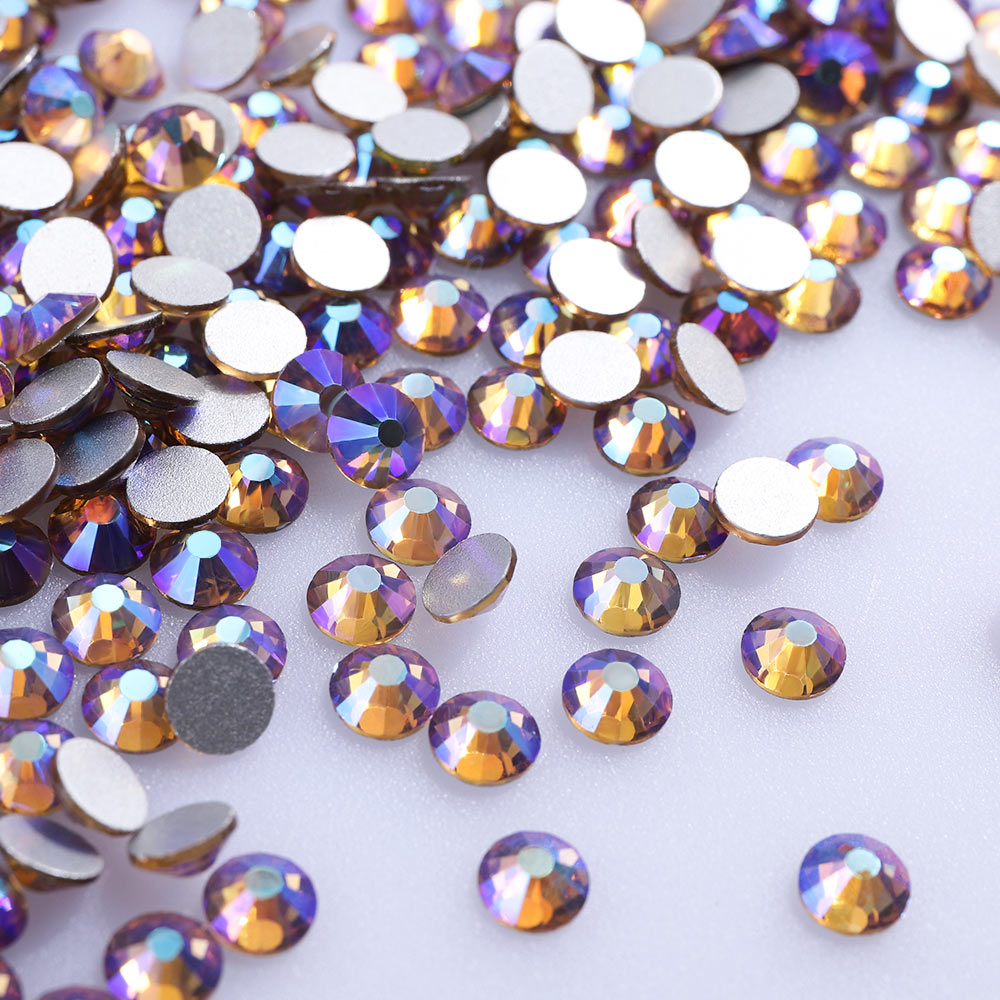 Light Colorado Topaz AB Glass FlatBack Rhinestones In Bulk WholesaleRhinestone