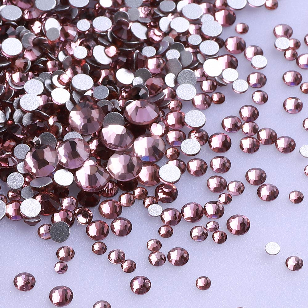 Mixed Sizes Light Amethyst Glass FlatBack Rhinestones For Nail Art Silver Back WholesaleRhinestone