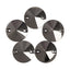 Jet Metallic Silver Rivoli  Shape High Quality Glass Sew-on Rhinestones WholesaleRhinestone
