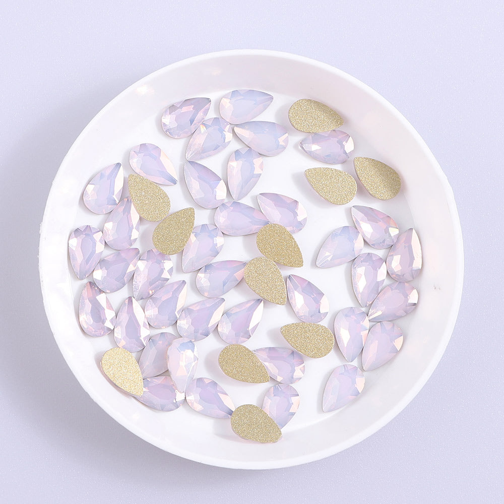 Raindrop Shape Pink Opal Flat Back Fancy Rhinestones WholesaleRhinestone