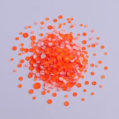 Mixed Sizes Orange FlatBack Neon Rhinestones For Nail Art WholesaleRhinestone