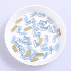 Rectangle Shape Blue Opal Flat Back Fancy Rhinestones WholesaleRhinestone