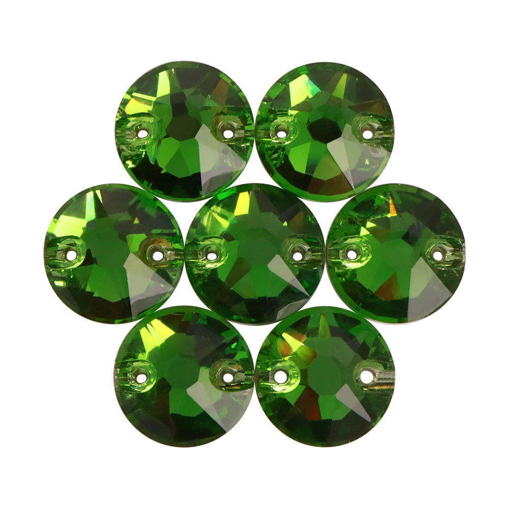Fern Green XIRIUS Round Shape High Quality Glass Sew-on Rhinestones WholesaleRhinestone Hovedbillede