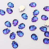 Skull Shape Blue Volcano Flat Back Fancy Rhinestones WholesaleRhinestone