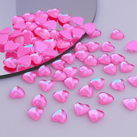 Heart Shape Mocha Pink Flat Back Fancy Rhinestones WholesaleRhinestone