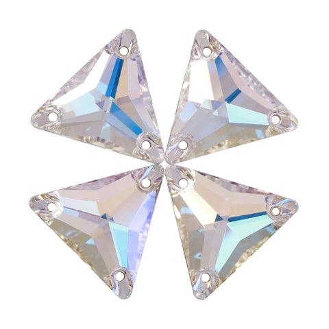 Moonlight Triangle Shape High Quality Glass Sew-on Rhinestones WholesaleRhinestone