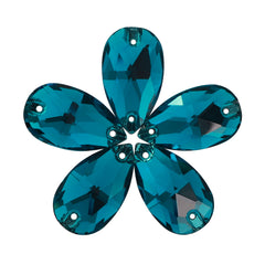 Indicolite Drop Shape High Quality Glass Sew-on Rhinestones WholesaleRhinestone