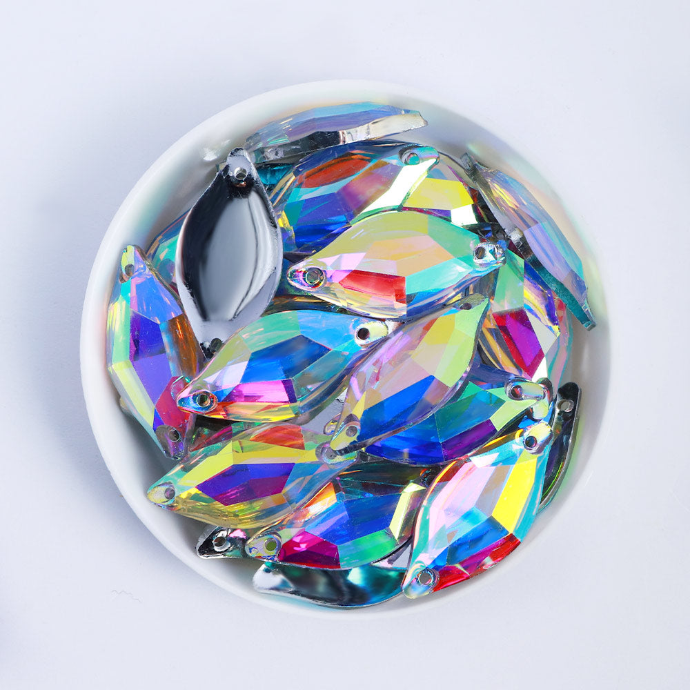 Mermaid Crystal AB Resin Sew-on Rhinestones For Dance Costume Secondary image