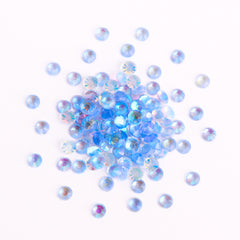 Aurora Light Blue Unfoiled Glass Flat Back Rhinestones WholesaleRhinestone