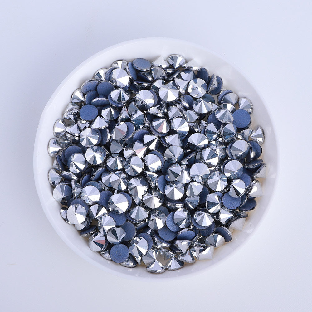 Shinestones hotfix in vetro di campana d'argento Immagine secondaria del prodotto