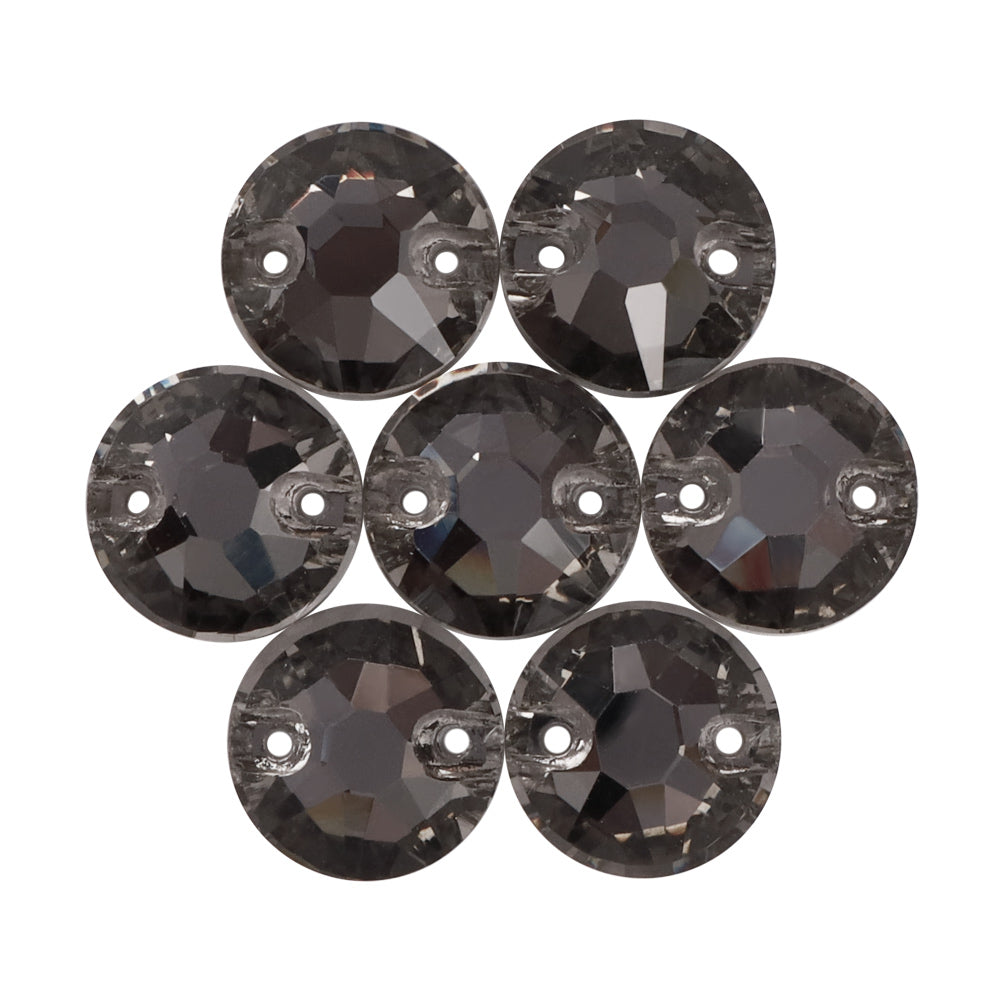 Black Diamond XIRIUS Round Shape High Quality Glass Sew-on Rhinestones WholesaleRhinestone