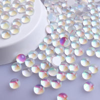 Mocha White Mermaid Tears Glass Half Pearls Rhinestones For Nail Art WholesaleRhinestone