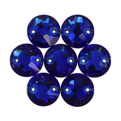 Sapphire XIRIUS Round Shape High Quality Glass Sew-on Rhinestones WholesaleRhinestone