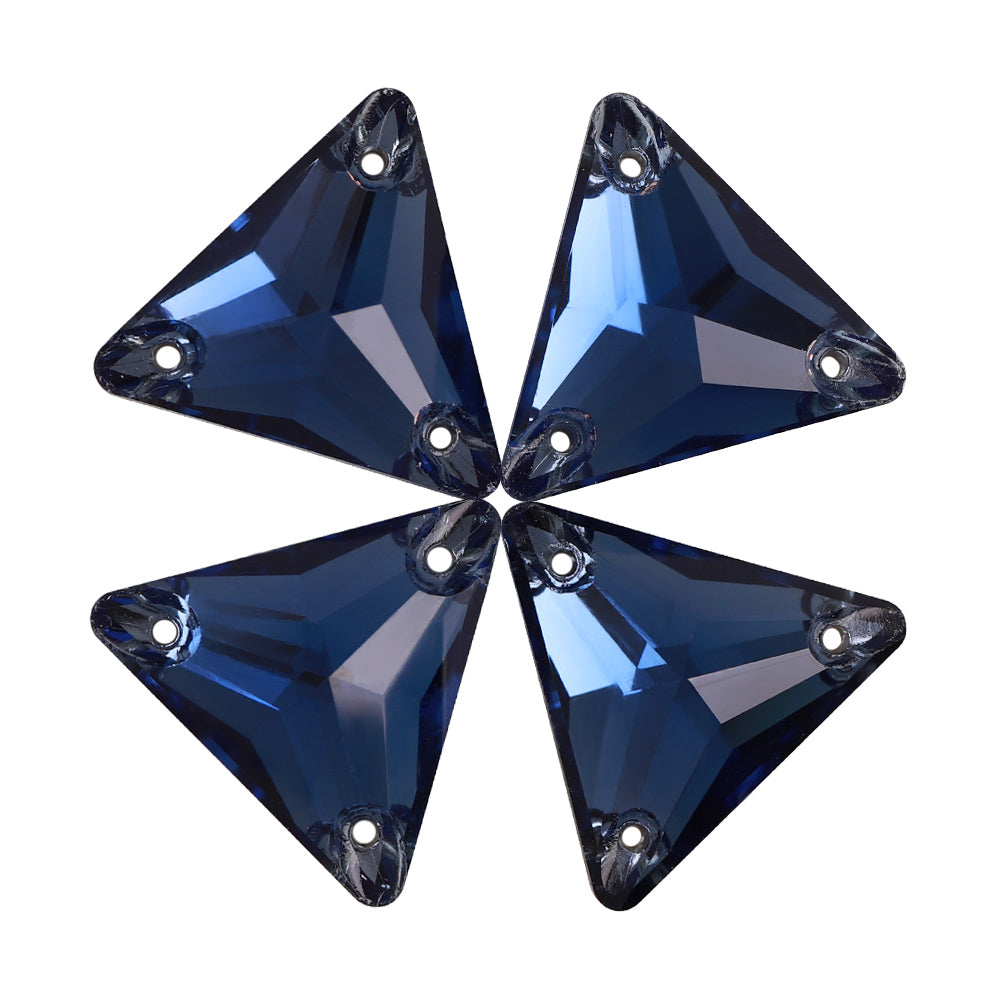 Montana Triangle Shape High Quality Glass Sew-on Rhinestones WholesaleRhinestone