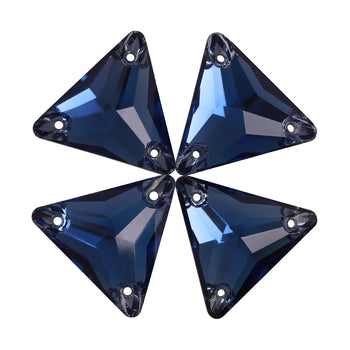 Montana Triangle Shape High Quality Glass Sew-on Rhinestones WholesaleRhinestone
