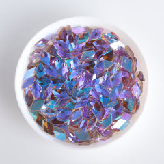 Rhombus Shape Charm Purple Flat Back Fancy Rhinestones WholesaleRhinestone