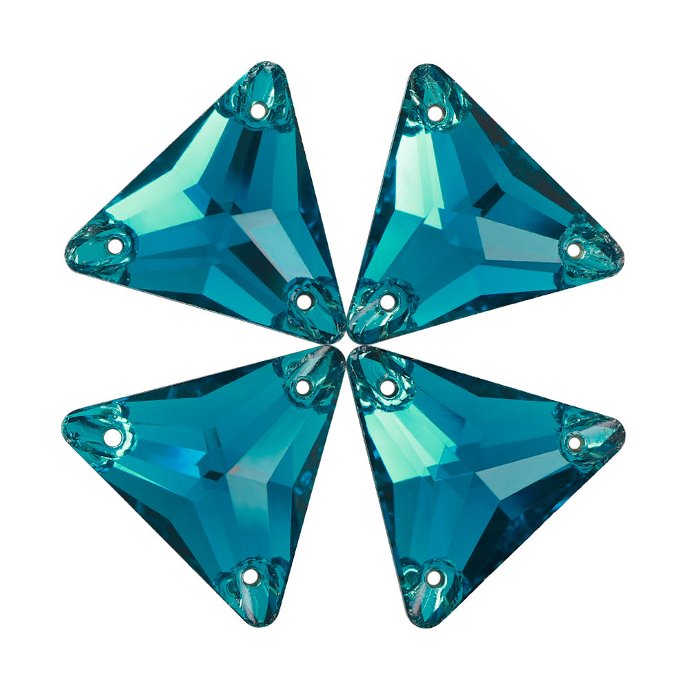 Indicolite Triangle Shape High Quality Glass Sew-on Rhinestones WholesaleRhinestone