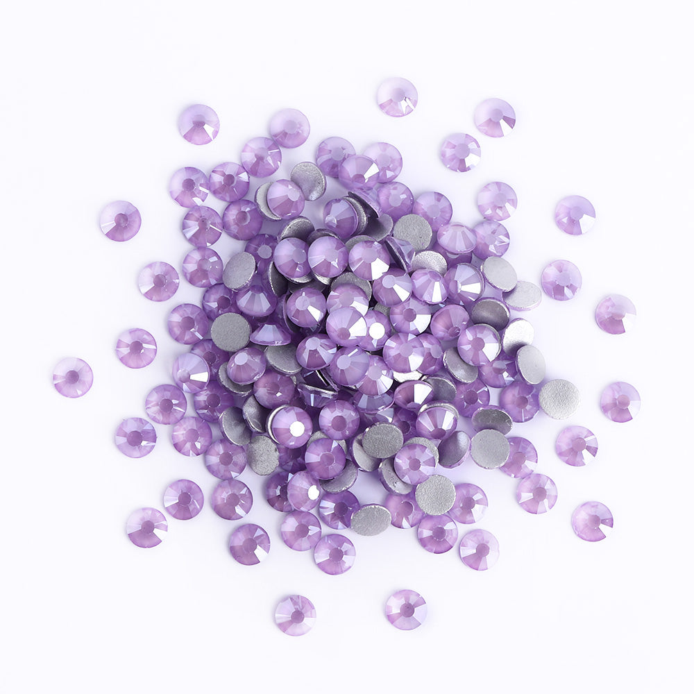Mocha Violet Glass FlatBack Rhinestones Silver Back WholesaleRhinestone