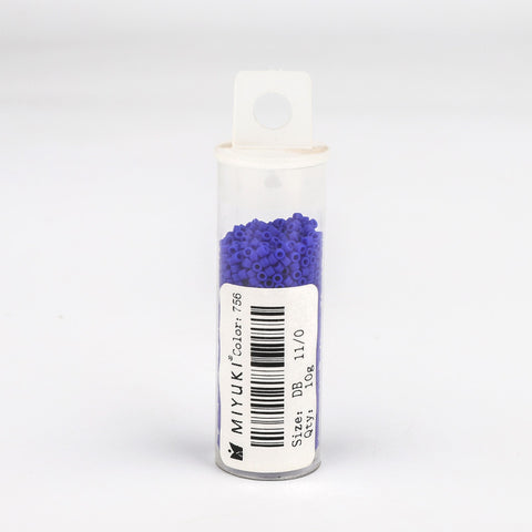 Miyuki Delica Seed Beads 11/0 Opaque Matte Royal Blue DB-756 WholesaleRhinestone