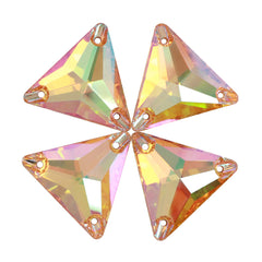 Crystal Sun Triangle Shape High Quality Glass Sew-on Rhinestones WholesaleRhinestone